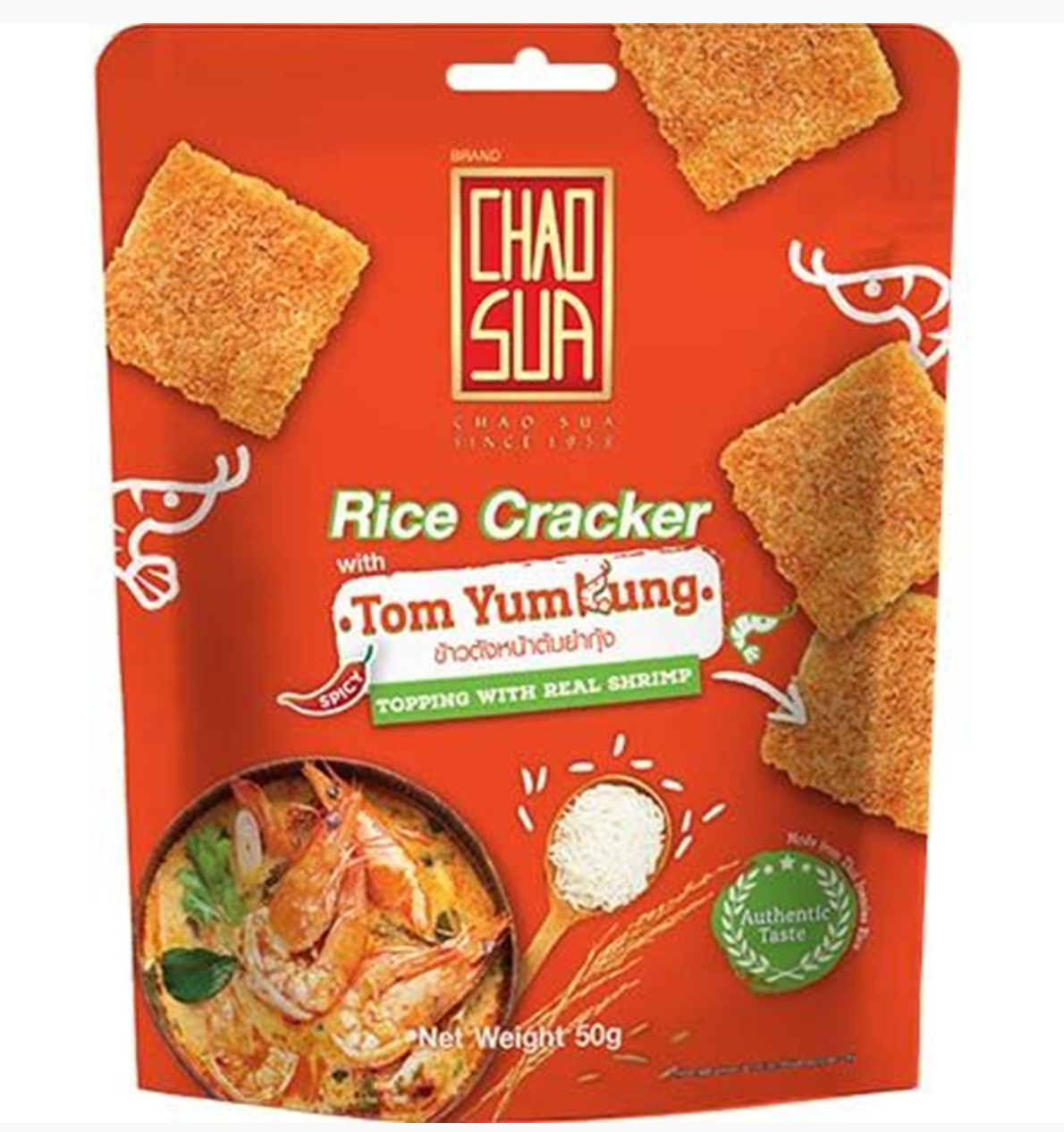 CHAOSUA Rice Crackers Tom Yum Kung