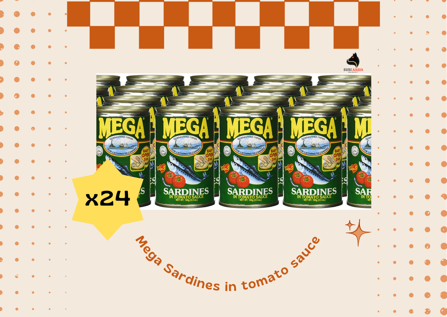 Mega Sardines in tomato Sauce Set X24